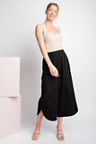 SOLID CROPPED PANTS