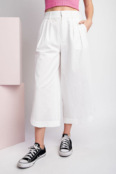 SOLID CROPPED PANTS