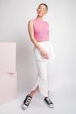 SOLID CROPPED PANTS