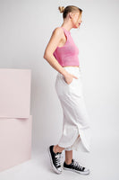 SOLID CROPPED PANTS