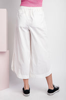 SOLID CROPPED PANTS