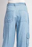 MINERAL WASHED CARGO STRAIGHT LEG PANTS