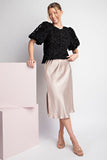 FLORAL LACE PUFF SLEEVE BLOUSE TOP