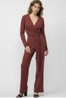 Megan Surplice Rib Jumpsuit