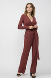 Megan Surplice Rib Jumpsuit