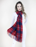 Red-Blue  Plaid Scarf