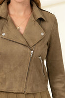 BIKER JACKET FAUX SUEDE