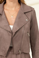 BIKER JACKET FAUX SUEDE