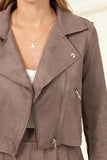 BIKER JACKET FAUX SUEDE