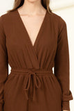 WEEKEND CASUAL LONG SLEEVE DRAWSTRING JUMPSUIT