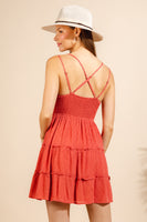 Valencia Double Strap Lace Detail Mini Dress