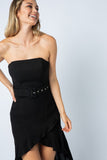 Thatiana Solid High-Low Tube Dress