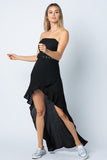 Thatiana Solid High-Low Tube Dress