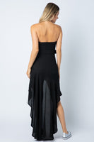 Thatiana Solid High-Low Tube Dress