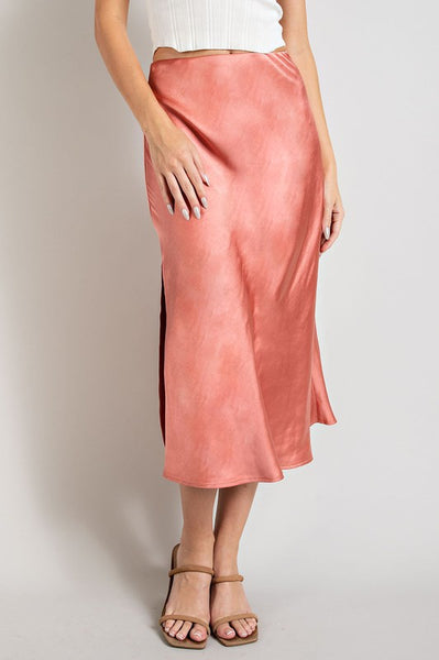 ROSALINDA SATIN MIDI SKIRT