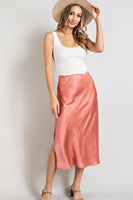 ROSALINDA SATIN MIDI SKIRT