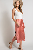 ROSALINDA SATIN MIDI SKIRT