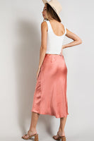 ROSALINDA SATIN MIDI SKIRT