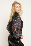 Drama Sequins Sleeve Sweater Top