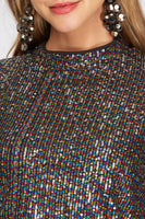 Long Sleeve Sequin Dress