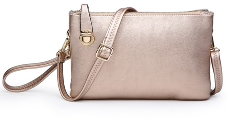 Sarah Crossbody/Clutch w/ Top Zip and Lock Closure