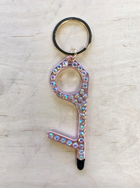 KEYRS Hands Free Touch Screen Rhinestone Key with Chain