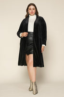 Valerie Velvet Duster Coat- Regular and Plus/Curvy Size