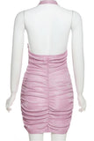 Stacy Pink Shimmer Dress